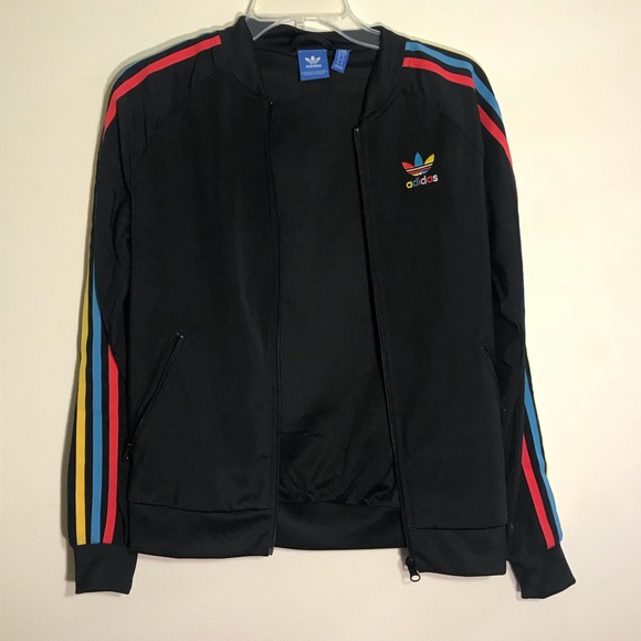 adidas Jackets & Blazers - Primary Three Stripe Adidas Bomber Jacket